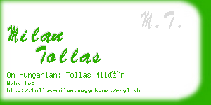 milan tollas business card